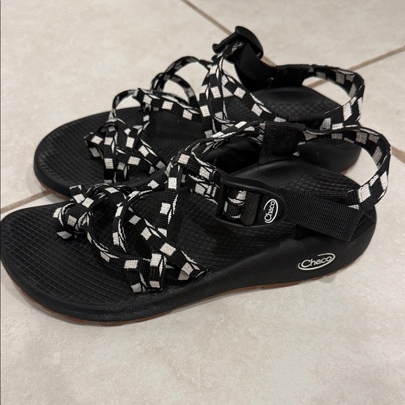 Chaco Black and White Strappy Sandals - Picture 2 of 3
